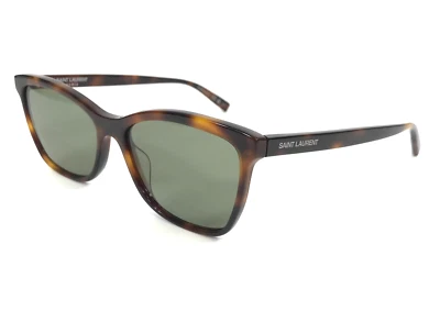 Gafas de sol Saint Laurent SL502 003 marrón tortuga monturas de ojos de gato con lentes verdes Foto 1 de 4