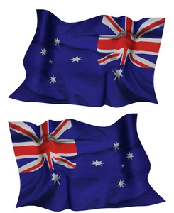AUSTRALIA FLAG DECAL left and right facing AUSSIE SIZE 300MM BY 186MM GLOSS - Bild 1 von 1
