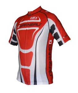 Nueva camiseta de ciclismo Louis Garneau Vuelta Fondo para hombre carretera cremallera completa diamante rojo negro - Imagen 1 de 4