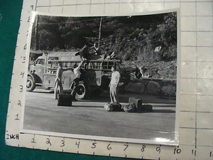 vintage AT&T related Photo: ORIGINAL MEN UNLOADING SUITCASES  Telephone truck - Picture 1 of 2