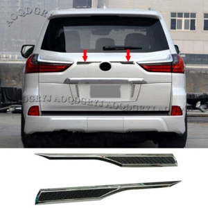 Trunk Tailgate Moulding Trim Covers 2P For LEXUS LX570 2016-2021 W/Chrome Trim - Imagen 1 de 4