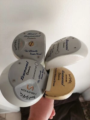 Pearl Tsunami Ceramic Golf Clubs Lite Wave Regular Flex RH 1 3 5  Wood & Putter - Image 1 of 4