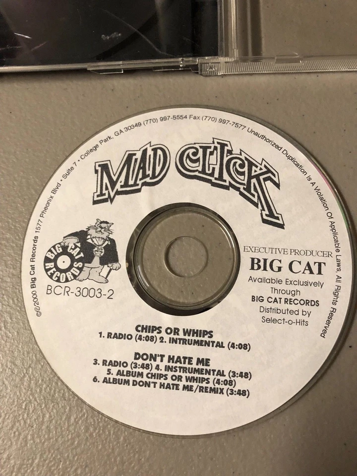 Mad Click Chips or Whips 6-Tk PROMO CD Single RARE 2000 Indie Gangsta Rap G Funk Foto 1 de 1