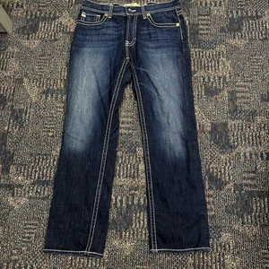 Big Star Blue Jeans 34R Union Straight Leg Thick Stitch Denim 34x31 NWOT - Picture 1 of 12