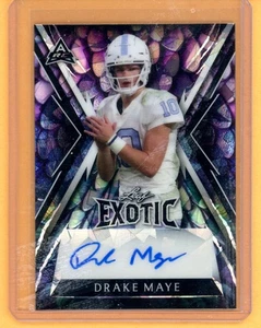 2023 Leaf Exotic Rookie Drake Maye AUTO #1/1 - Picture 1 of 2
