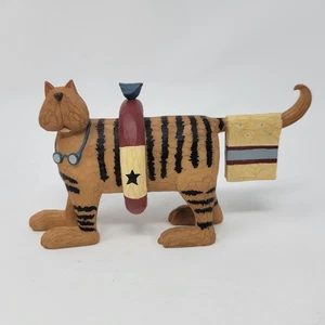 Williraye Studio Folk Art Stripe Cat Swim Gear Bird Towel - Picture 1 of 11