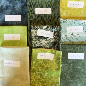 Larger Fabric Scraps for Quilting. Sizes Shown On Photos. Multicolored. 1/2 Lb - Picture 1 of 10