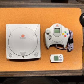 Sega Dreamcast Console OEM Controller + VMU No Cables Tested