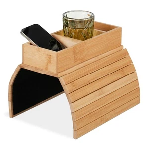 Sofatablett Armlehnenablage Couch-Organizer Sofaablage 3 Fächer rutschfest - Bild 1 von 8