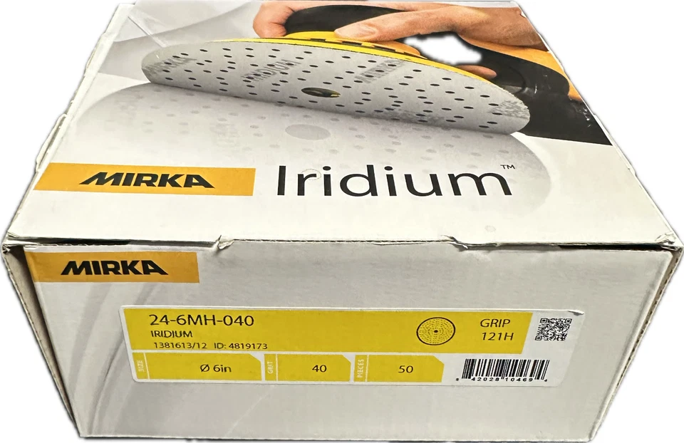 Disco de lijado de agarre MIRKA IRIDIUM, 24-6MH-040, 6", 121 agujeros, caja (50) Foto 1 de 1