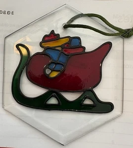 Clear Beveled Leaded Glass Modonna and Child Window Sun Catcher Christmas 4-1/2" - Picture 1 of 2