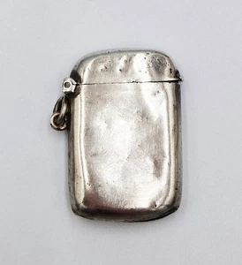 ANTIQUE STERLING SILVER VESTA CASE Birmingham 1925 - Picture 1 of 6