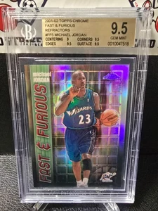 2001-02 Topps Chrome Fast & Furious Refractors MICHAEL JORDAN #FF5 BGS 9.5 - Picture 1 of 2
