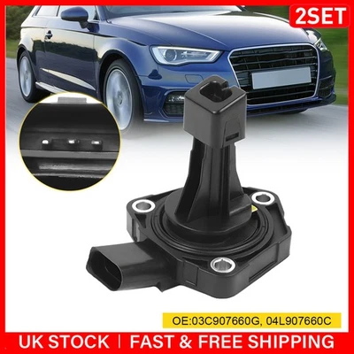 2PCS Oil Level Sensor For Vw Jetta Golf Vi Audi A3 Q3 Seat Skoda 1.6 03C907660G - Image 1 of 4