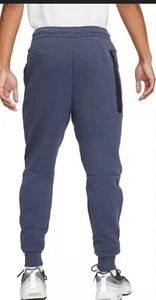 Pantalones deportivos Nike Tech polar X-grandes para hombre azules calce ajustado pierna cónica - Imagen 1 de 13