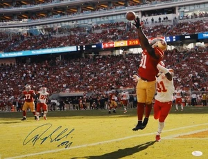 Anquan Boldin Signed San Francisco 49ers 16x20 Leaping Catch Photo- JSA W Auth - Picture 1 of 2