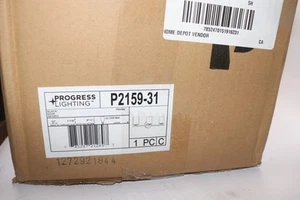 Progress Lighting 3-Light Modern Bath Vanity Light Textured Black Etched Glass  - Picture 1 of 4