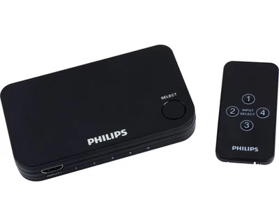 NEW Philips 4 Port HDMI Switch Elite 4K Ultra HD With Wireless Remote- - Image 1 of 4