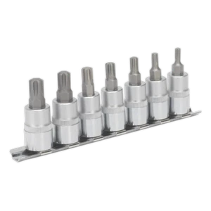 Sealey Ribe Socket Bit Set 7pc 3/8"Sq Drive 50mm - AK6232 - Picture 1 of 1