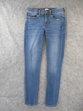 J Crew Jeans Mens 26x30 Blue Denim Slim Low Rise Stretch Outdoors ACTUAL 27x29
