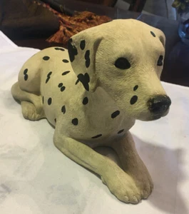 VINTAGE SANDICAST DALMATINISCHER HUND SKULPTUR 10,5 ZOLL LANG KANADA - Bild 1 von 12