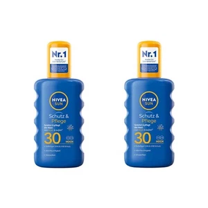 NIVEA SUN Schutz & Pflege Sonnenspray Sonnenschutz Wasserfest LSF30 2 x 200ml - Bild 1 von 1