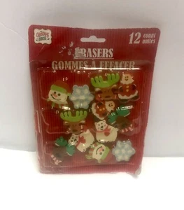 Sellados NUEVOS Gomas de Borrar Navidad 12 Surtidos Greenbrier Vintage NOS 80s 90s Leer - Imagen 1 de 7