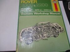 Rover 2000, 2200 Haynes hardbound owners workshop manual book 1963-1978 Rover P6