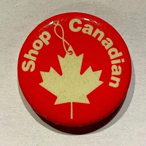 VINTAGE Shop Canadian Pinback Button - Bild 1 von 4