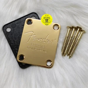 Für Fender Strat Tele E-Gitarre Halsplatte goldgraviert Fender Logo - Bild 1 von 10