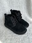NWOT UGG Kids Size 13/ EUR 31 Lined Black Lace Up Tie Ankle Booties