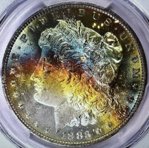 1883 O Morgan $ PCGS MS 64+💎💎Monster Rembrandt on Silver Toning💎💎 VIDEO - Picture 1 of 9
