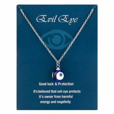 Nuevo collar colgante con dije de ojo azul mal de ojo turco afortunado para mujeres joyas regalos Foto 1 de 4