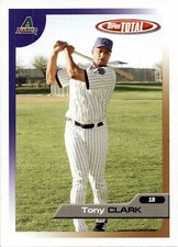 2005 Topps Total Silver Arizona Diamondbacks Baseball Card #2 Tony Clark