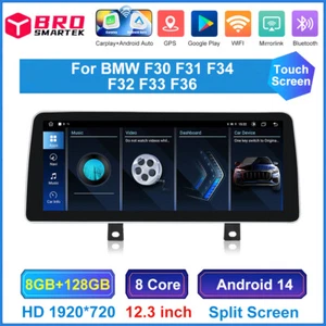 Autoradio 12,3" Android 14 per BMW F30 F31 F32 F33 Autoradio Auto Play DAB Unità di Testa - Foto 1 di 14