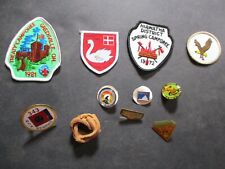 Lot of 10 miscellaneous BSA boy scout patches, neckerchief slides & hat pins #14