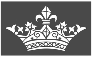 6"x10" Clear Plastic Stencil - Crown (SD347) - Picture 1 of 2