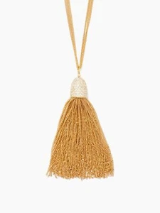 Kate Spade "Glimmer Shimmer" Clear Pendant, Gold Tone NEW W TAG - Picture 1 of 5
