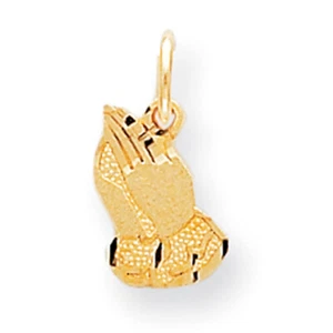 10k Yellow Gold PRAYING HANDS CHARM 10C323 - Picture 1 of 1