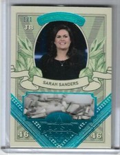 2020 DECISION ~ SARAH SANDERS "ICE BLUE FOIL" MONEY CARD MO61 ~ 1/1 MASTERPIECE