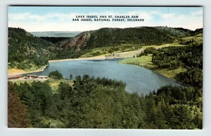 Postcard CO Lake Isabel and St Charles Dam San Isabel National Forest Aerial - Picture 1 of 2