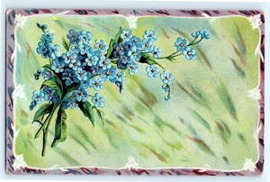 1908 Embossed Postcard Flowers - Picture 1 of 3