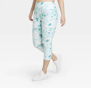 All In Motion Women’s Floral Print Sculpted High Rise Capri Leggings 21” Size XL - Picture 1 of 7