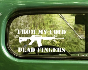 2 FROM MY COLD FINGERS DECALs Sticker Die Cut For Car Window Bumper Laptop RV - Picture 1 of 1