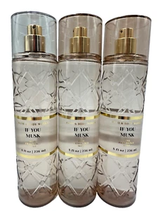 Bath & Body Works LOT 3 If You Musk Fragrance Mist Spray 8 oz Iris Pepper Pink - Picture 1 of 2