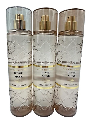Bath & Body Works LOT 3 If You Musk Fragrance Mist Spray 8 oz Iris Pepper Pink - Image 1 of 2