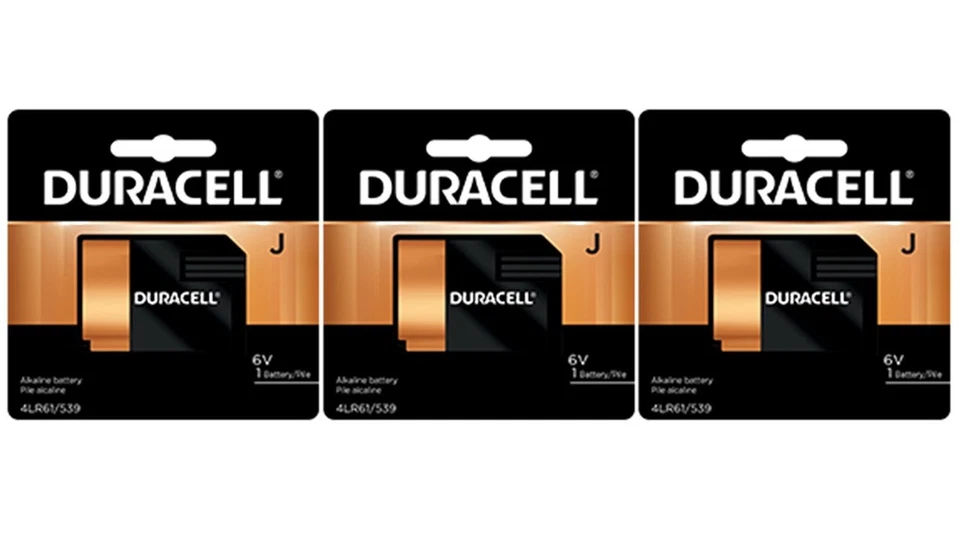 3 x J Duracell 6V Batteries (1412AP, 7K67, 4LR61, KJ, EN539, Electronic,Medical) - Image 1 of 1