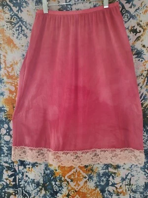 Lorena vintage medio deslizamiento talla M 24"L teñido coral profundo Foto 1 de 4