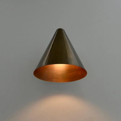 Brass Minimalist Wall Light – Italian Mid Century Modern Sconce - Image 1 of 4