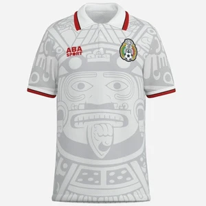 MEXICO - soccer jersey playera Retro shirt,  1998 away seleccion mexicana blanca - Picture 1 of 7